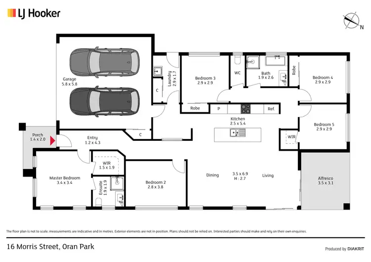 Floorplan of Homely house listing, 16 Morris Street, Oran Park NSW 2570