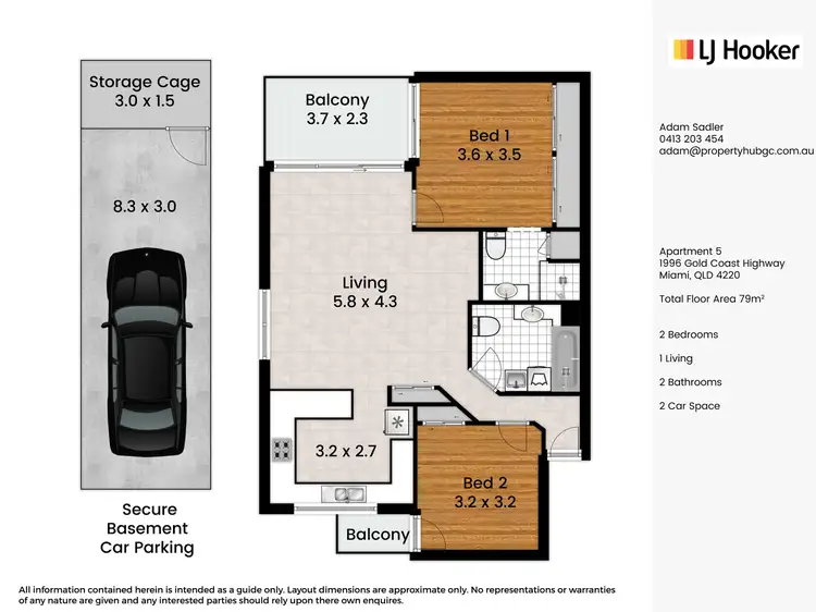 Floorplan of Homely apartment listing, 5/1996-1998 Gold Coast Highway, Miami QLD 4220