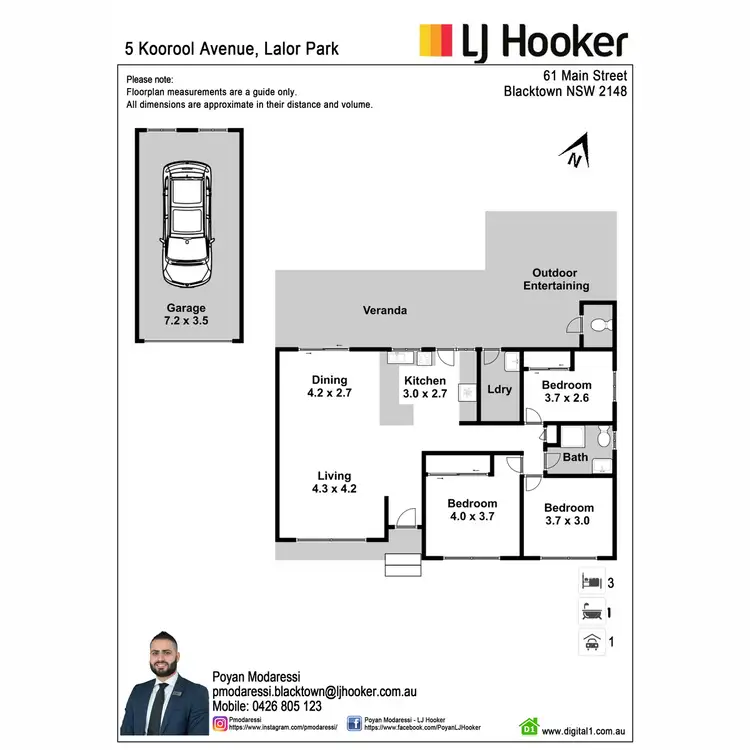 Floorplan of Homely house listing, 5 Koorool Avenue, Lalor Park NSW 2147