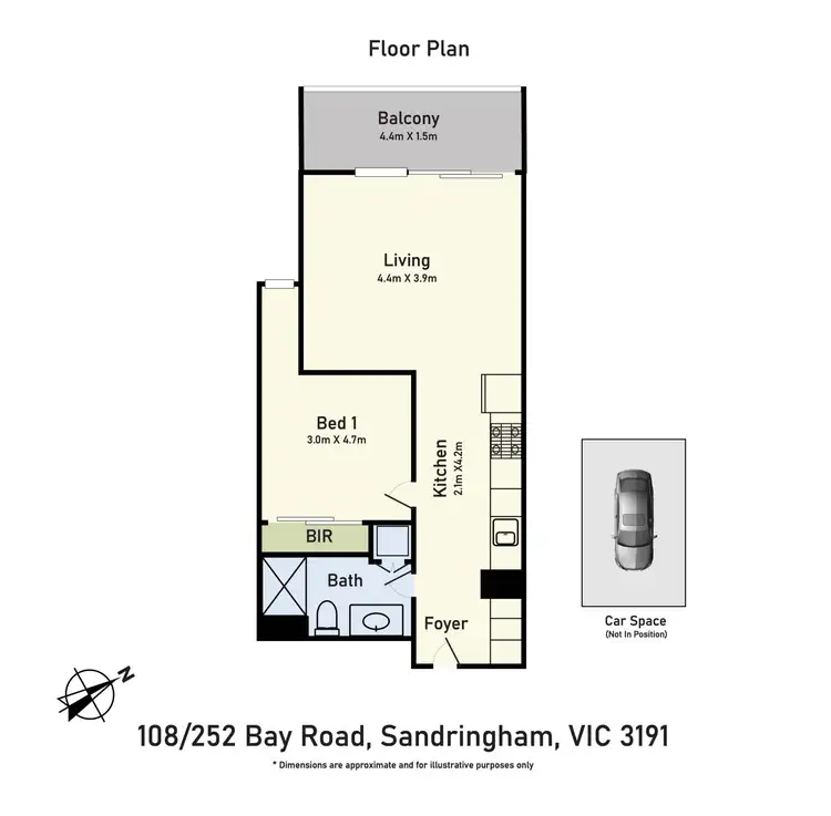 Floorplan of Homely apartment listing, 108/252 Bay Road, Sandringham VIC 3191