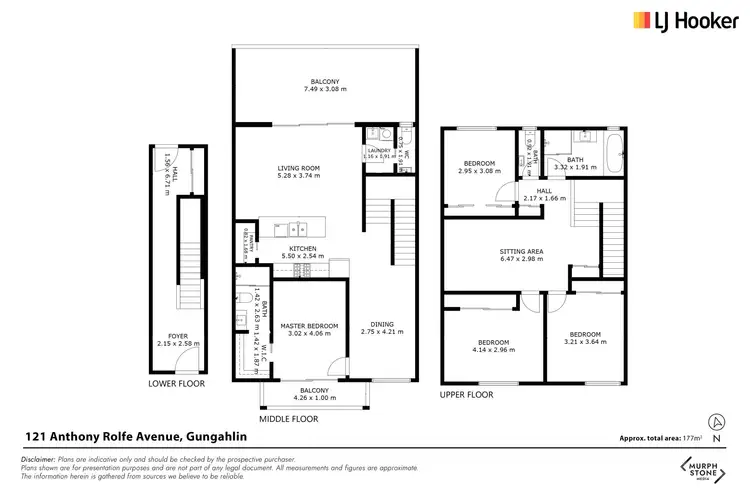 Floorplan of Homely townhouse listing, 121 Anthony Rolfe Avenue, Gungahlin ACT 2912