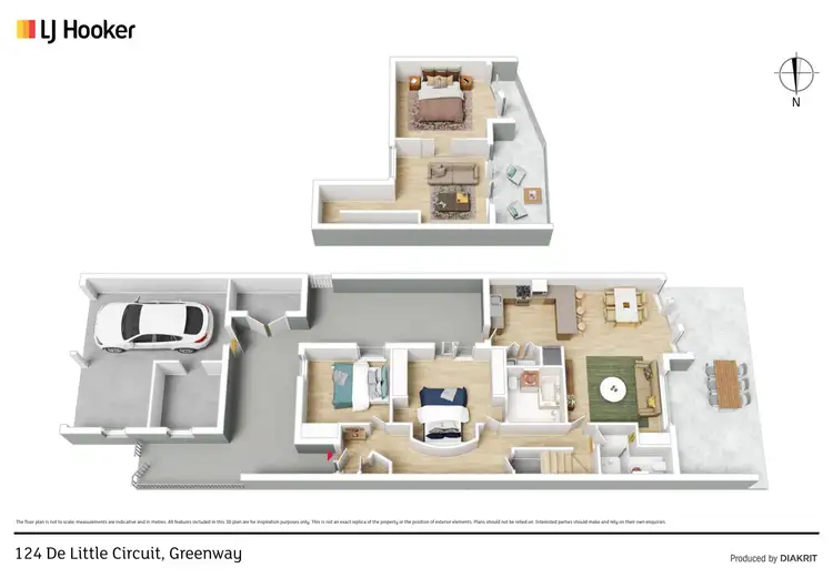 Floorplan of Homely townhouse listing, 124 De Little Circuit, Greenway ACT 2900