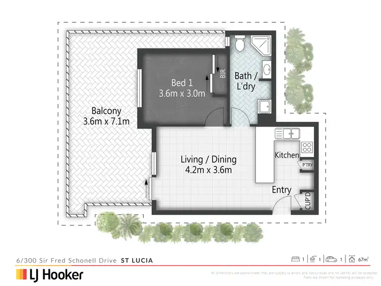 Floorplan of Homely unit listing, 6/300 Sir Fred Schonell Drive, St Lucia QLD 4067