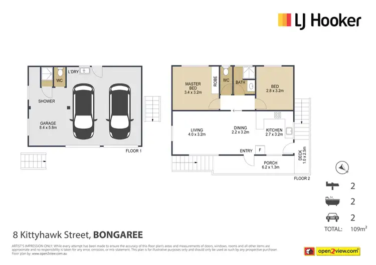Floorplan of Homely house listing, 8 Kittyhawk Street, Bongaree QLD 4507