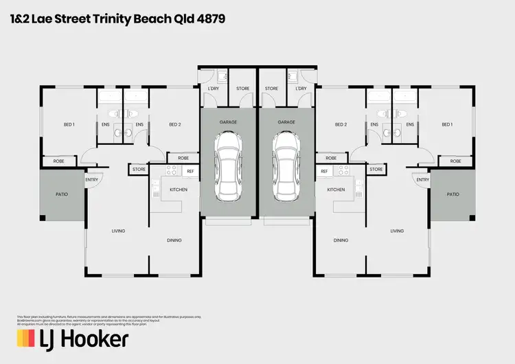 Floorplan of Homely semi-detached listing, 9 Lae Street, Trinity Beach QLD 4879