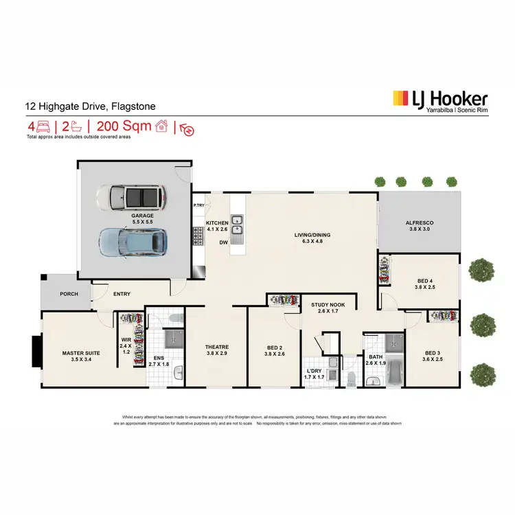Floorplan of Homely house listing, 12 Highgate Drive, Flagstone QLD 4280