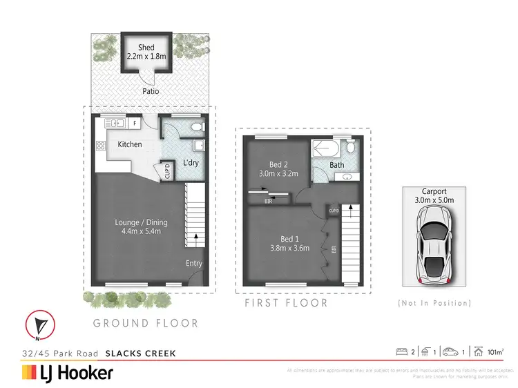 Floorplan of Homely townhouse listing, 32/45 Park Road, Slacks Creek QLD 4127