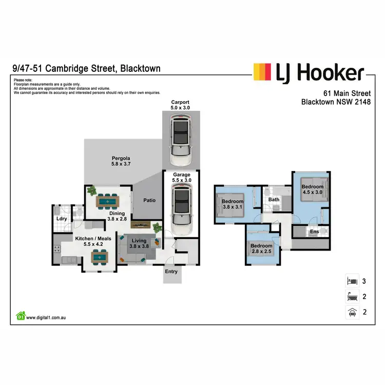 Floorplan of Homely townhouse listing, 9/47-51 Cambridge Street, Blacktown NSW 2148