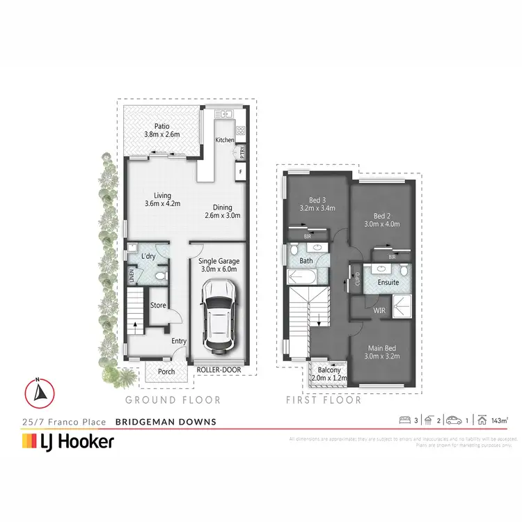 Floorplan of Homely townhouse listing, 25/7 Franco Place, Bridgeman Downs QLD 4035