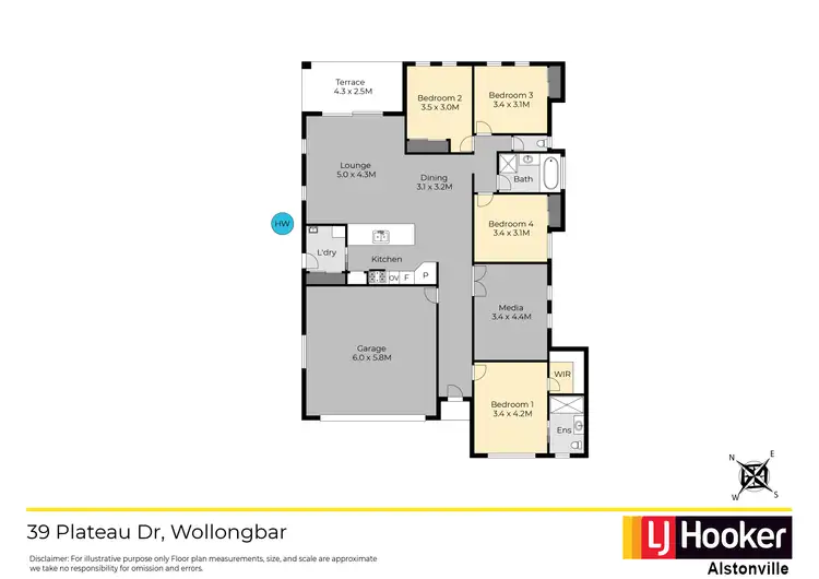 Floorplan of Homely house listing, 39 Plateau Drive, Wollongbar NSW 2477