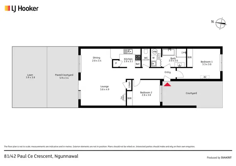 Floorplan of Homely townhouse listing, 81/42 Paul Coe Crescent, Ngunnawal ACT 2913