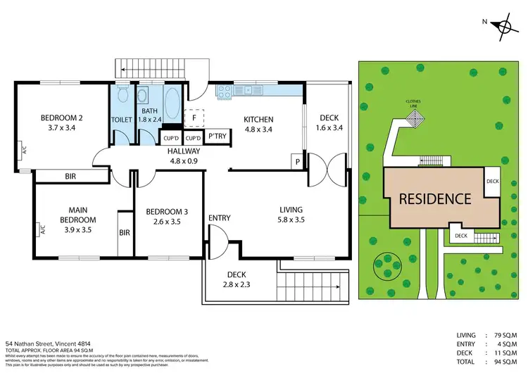 Floorplan of Homely house listing, 54 Nathan Street, Vincent QLD 4814