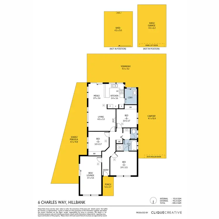 Floorplan of Homely house listing, 6 Charles Way, Hillbank SA 5112