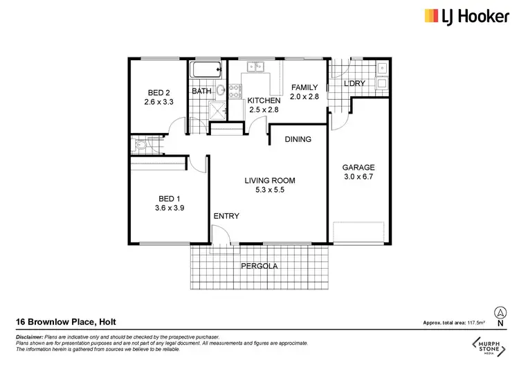 Floorplan of Homely house listing, 16 Brownlow Place, Holt ACT 2615
