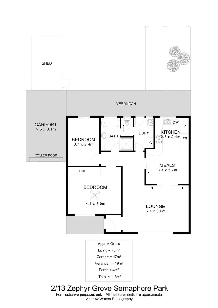 Floorplan of Homely house listing, 2/13 Zephyr Grove, Semaphore Park SA 5019