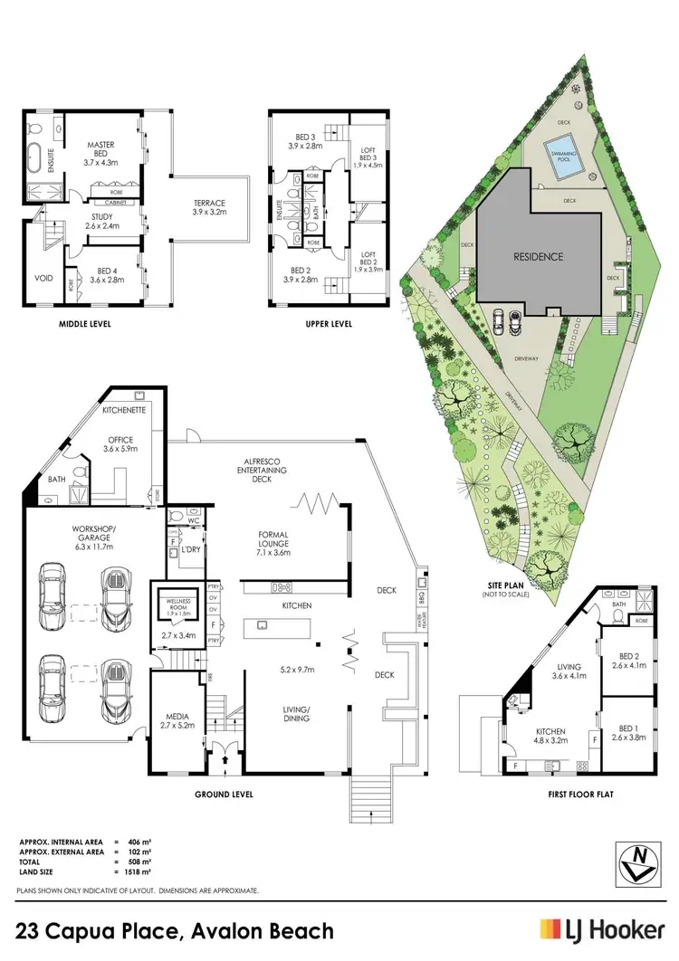 Floorplan of Homely house listing, 23 Capua Place, Avalon Beach NSW 2107