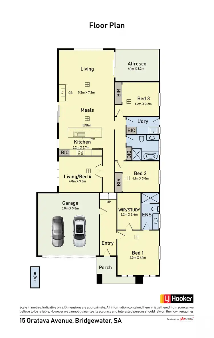Floorplan of Homely house listing, 15 Oratava Ave, Bridgewater SA 5155