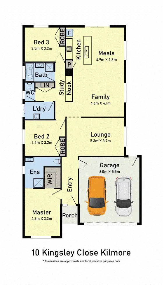Floorplan of Homely house listing, 10 Kingsley Close, Kilmore VIC 3764