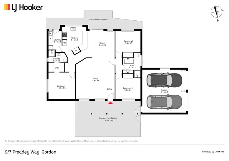 Floorplan of Homely townhouse listing, 9/7 Preddey Way, Gordon ACT 2906