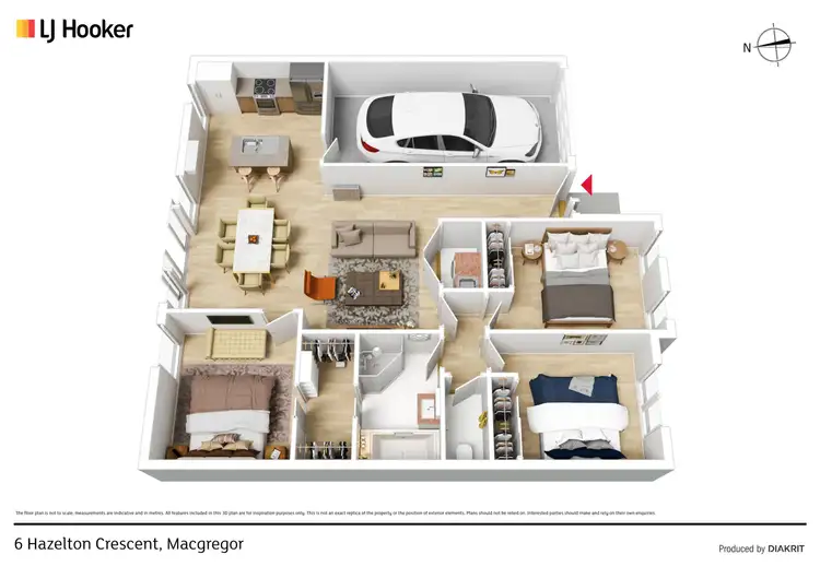 Floorplan of Homely house listing, 6 Hazelton Street, Macgregor ACT 2615