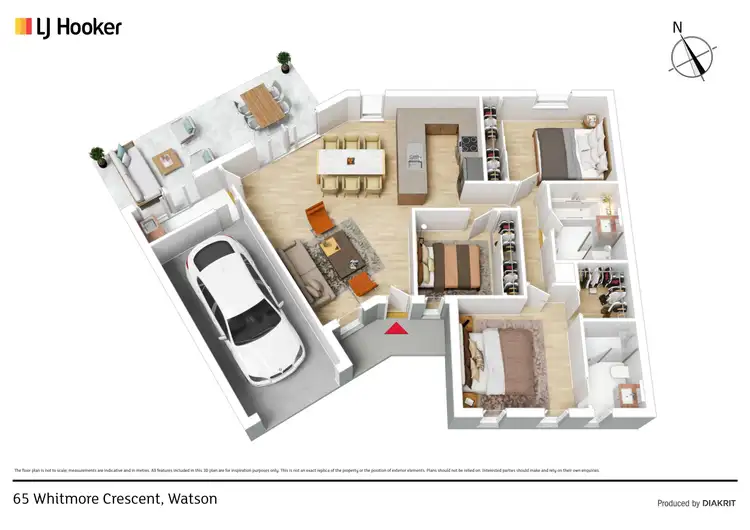 Floorplan of Homely house listing, 65 Whitmore Crescent, Watson ACT 2602