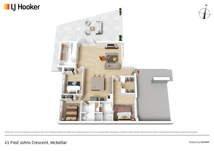 Floorplan of Homely house listing, 45 Fred Johns Crescent, Mckellar ACT 2617