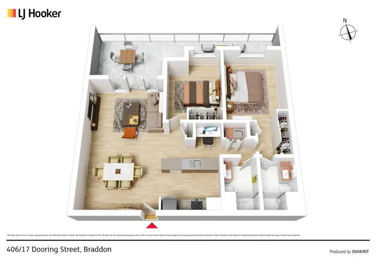 Floorplan of Homely apartment listing, 406/17 Dooring Street, Braddon ACT 2612