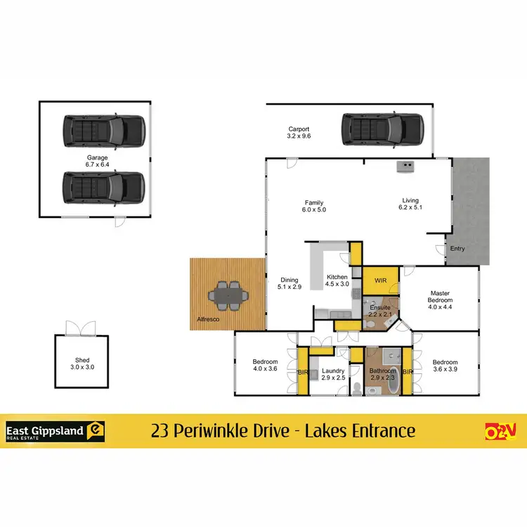 Floorplan of Homely house listing, 23 Periwinkle Drive, Lakes Entrance VIC 3909