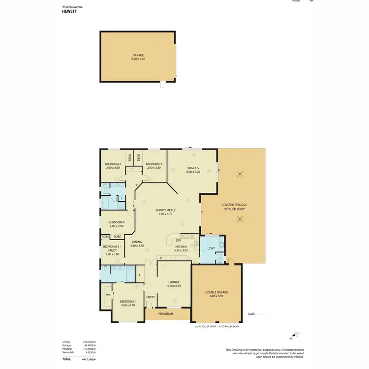 Floorplan of Homely house listing, 9 Corella Avenue, Hewett SA 5118