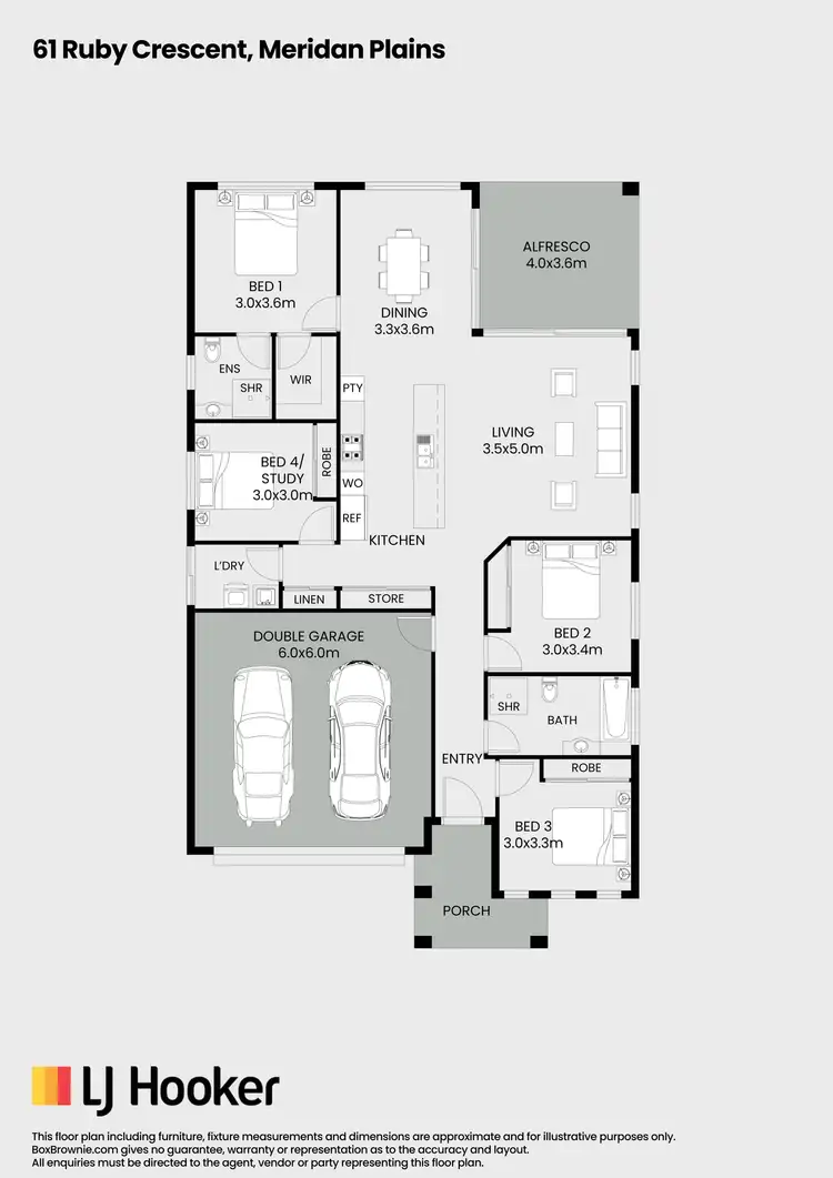Floorplan of Homely house listing, 61 Ruby Crescent, Meridan Plains QLD 4551