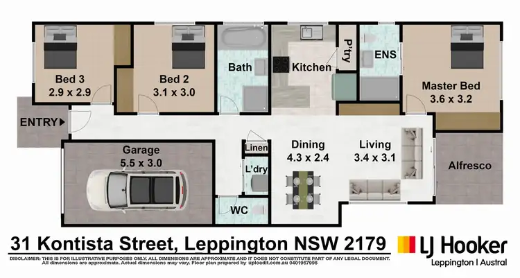 Floorplan of Homely house listing, 31 Kontista Street, Leppington NSW 2179