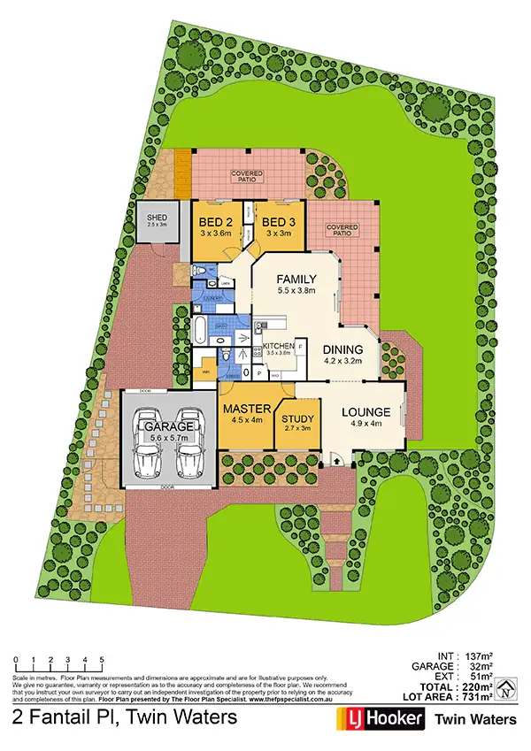 Floorplan of Homely house listing, 2 Fantail Place, Twin Waters QLD 4564