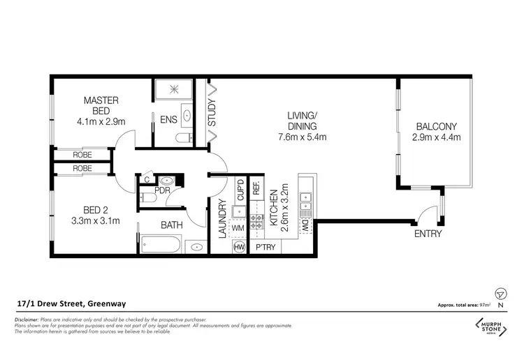 Floorplan of Homely apartment listing, 17/1 Drew Street, Greenway ACT 2900