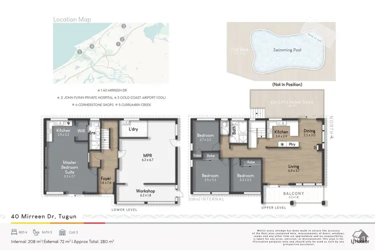 Floorplan of Homely house listing, 40 Mirreen Drive, Tugun QLD 4224