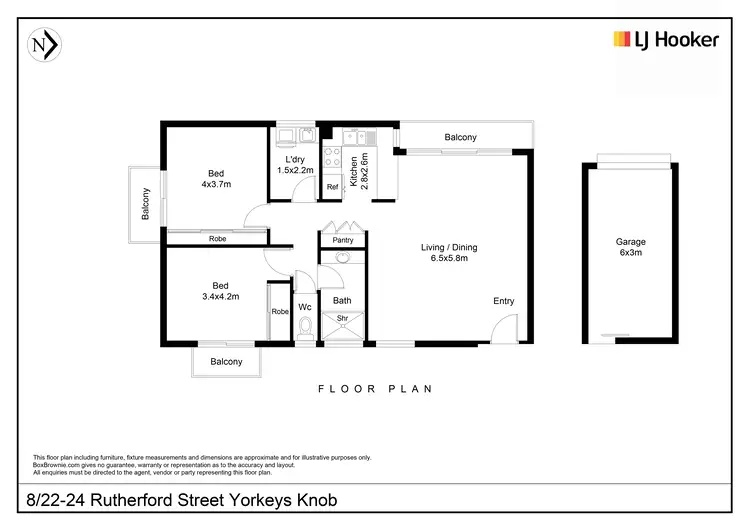 Floorplan of Homely apartment listing, 8/22-24 Rutherford Street, Yorkeys Knob QLD 4878