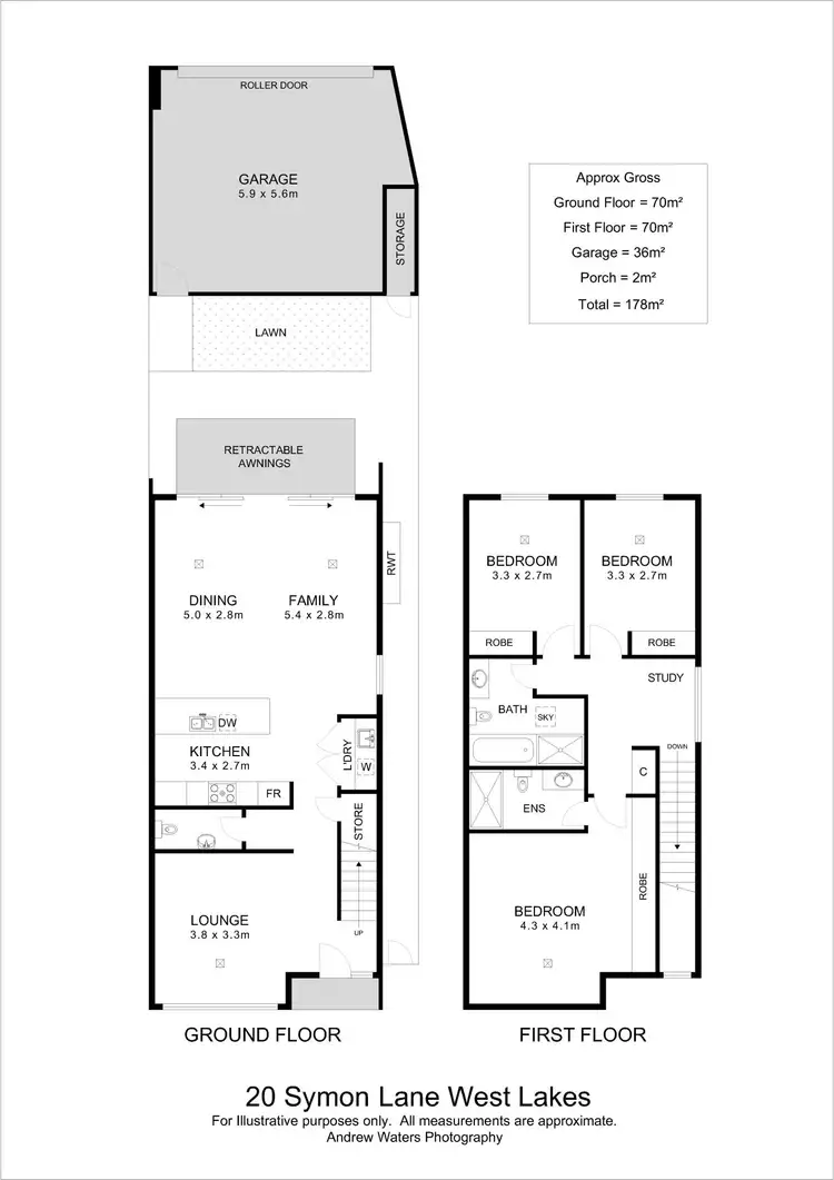 Floorplan of Homely townhouse listing, 20 Symon Lane, West Lakes SA 5021