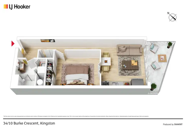 Floorplan of Homely apartment listing, 34/10 Burke Crescent, Kingston ACT 2604