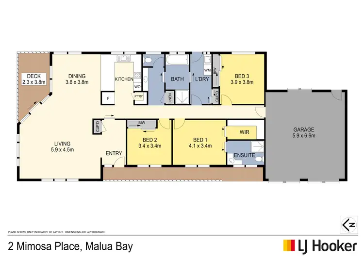 Floorplan of Homely house listing, 2 Mimosa Place, Malua Bay NSW 2536
