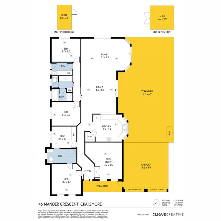 Floorplan of Homely house listing, 46 Mander Crescent, Craigmore SA 5114