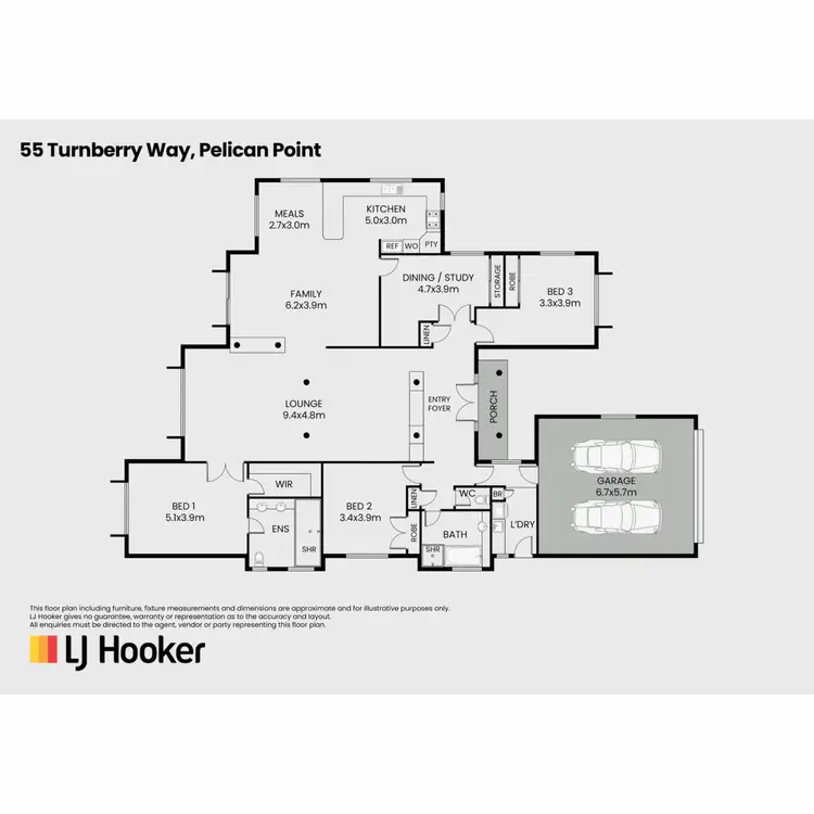 Floorplan of Homely house listing, 55 Turnberry Way, Pelican Point WA 6230