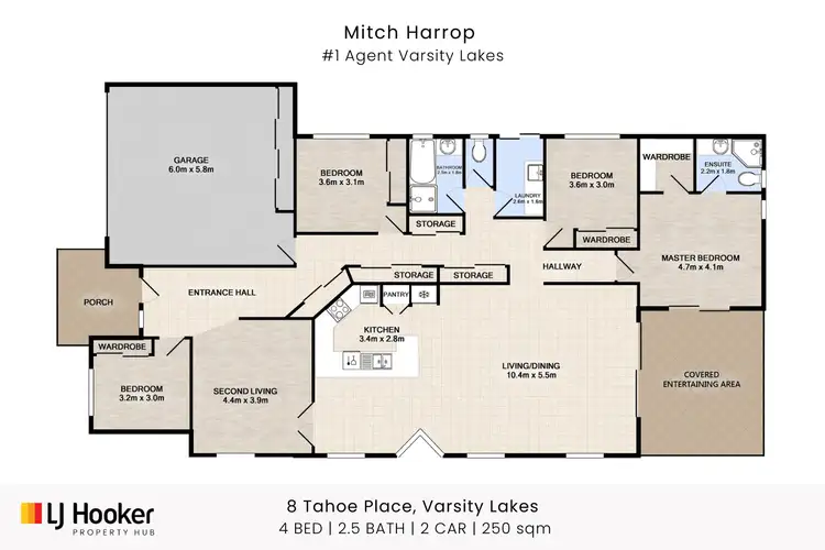 Floorplan of Homely house listing, 8 Tahoe Place, Varsity Lakes QLD 4227