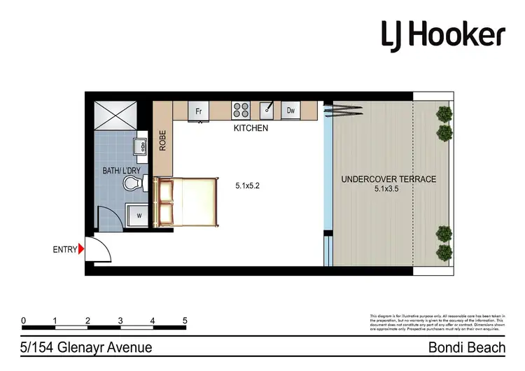 Floorplan of Homely apartment listing, 5/154 Glenayr Avenue, Bondi Beach NSW 2026