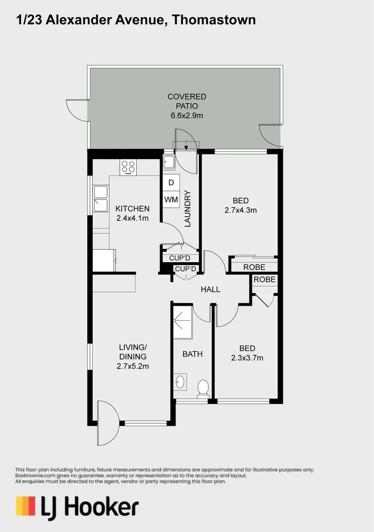 Floorplan of Homely unit listing, 1/23 Alexander Avenue, Thomastown VIC 3074