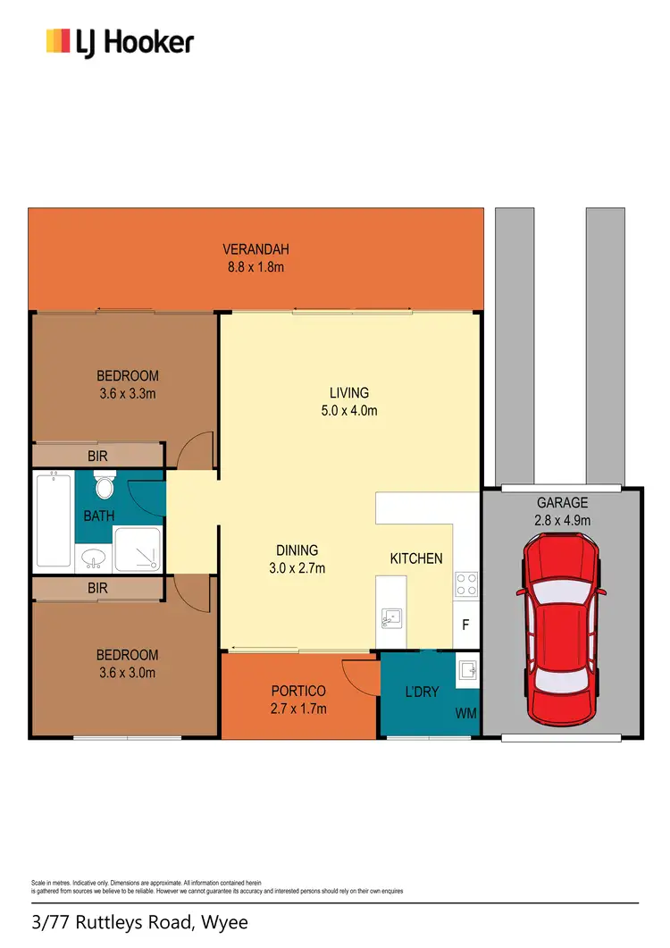 Floorplan of Homely villa listing, 3/77 Ruttleys Road, Wyee NSW 2259