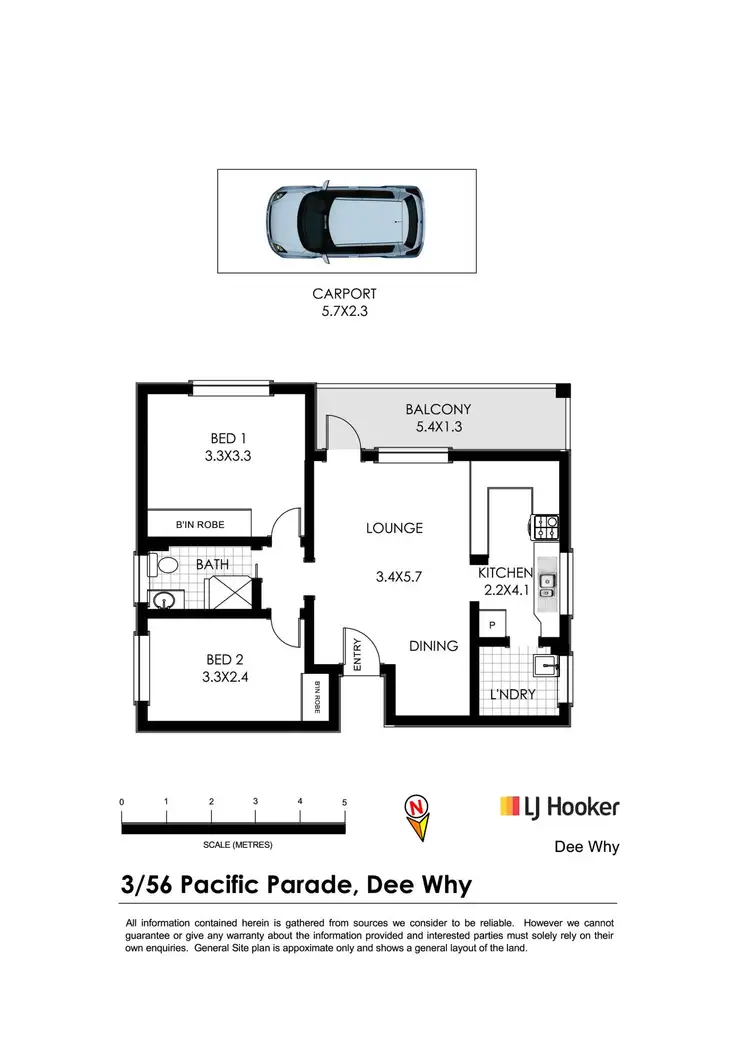 Floorplan of Homely apartment listing, 3/56 Pacific Parade, Dee Why NSW 2099