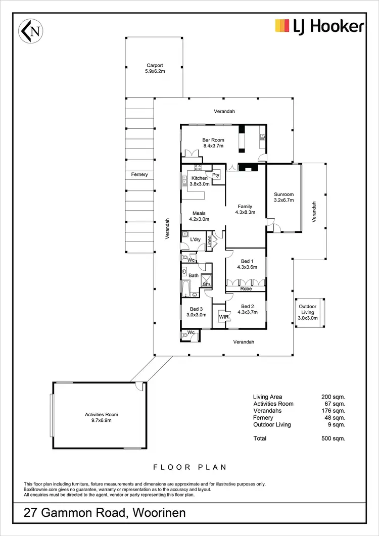 Floorplan of Homely rural property listing, Gammon & Chillingollah Roads, Woorinen VIC 3589