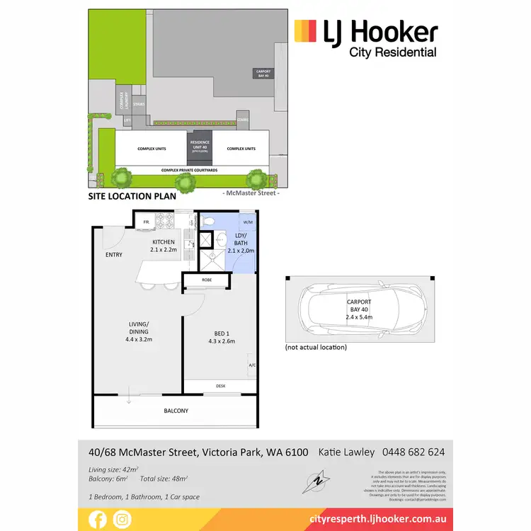 Floorplan of Homely unit listing, 40/68 McMaster Street, Victoria Park WA 6100