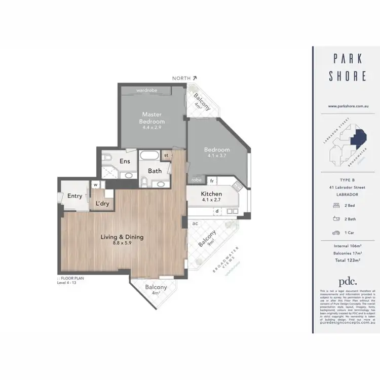 Floorplan of Homely apartment listing, 1202/41 Labrador Street, Labrador QLD 4215