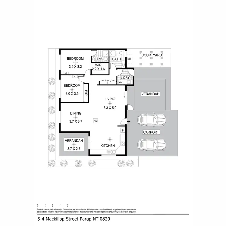 Floorplan of Homely unit listing, 5/4 Mackillop Street, Parap NT 820