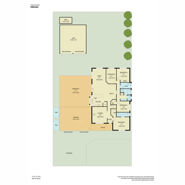 Floorplan of Homely house listing, 74 Borrow Street, Freeling SA 5372